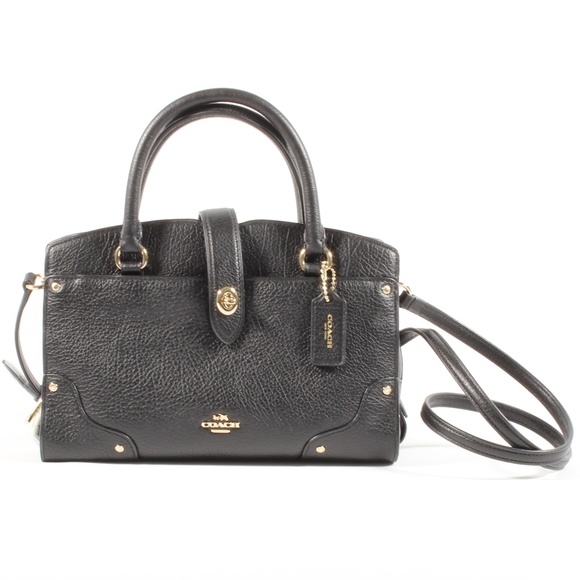 Coach Handbags - Coach Mercer 24 Satchel Handbag Black Leather NWT